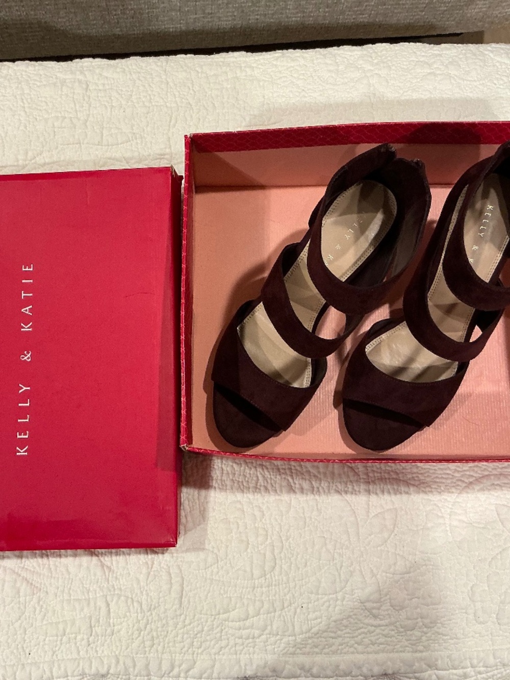 Burgundy Kelly and Katie shoes